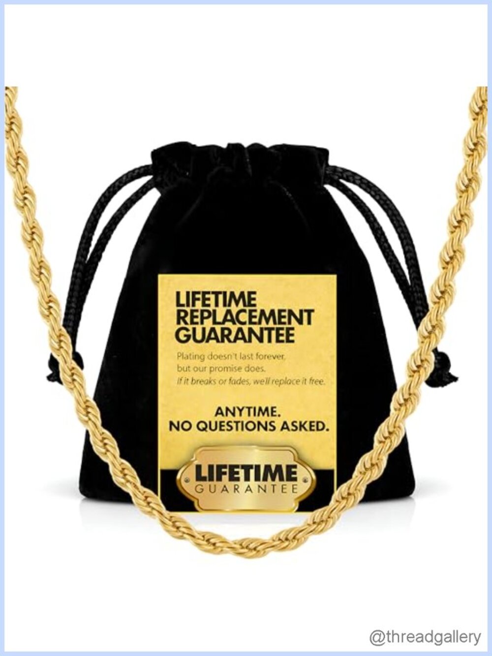 6mm Gold Plated Diamond Cut Rope Chain Necklace Unisex